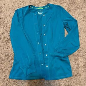 HH Works Healing Hands Teal Scrub Jacket